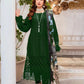 Maria B 3pc Chikenkari Lawn Embroidered With Printed Dupatta-1067