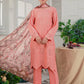 SAFWA FLORAL 3PC Dhanak Embroidered Shirt With Digital Printed Shawl-2003