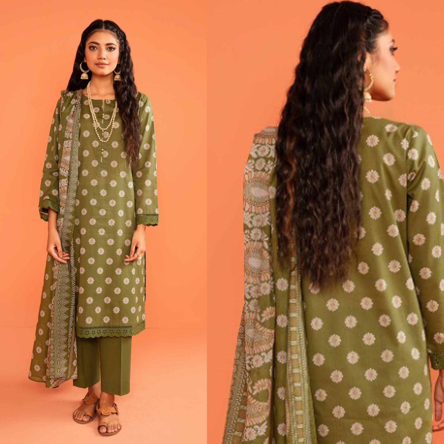 Nishat 3PC Lawn Printed with Printed Voile Dupatta-753