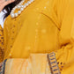SAFWA FLORAL 3PC Dhanak Embroidered Shirt With Digital Printed Shawl-2004